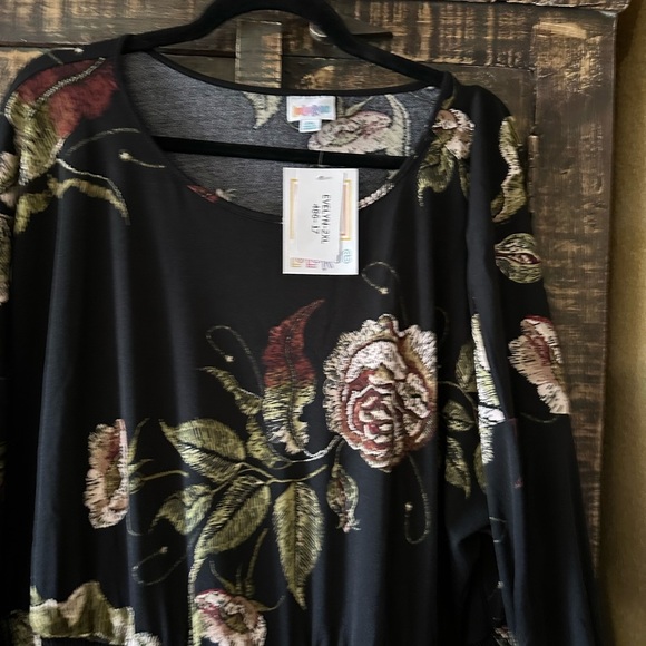 LuLaRoe Evelyn Maxi Dress Black Floral NWT 2XL - Picture 3 of 8
